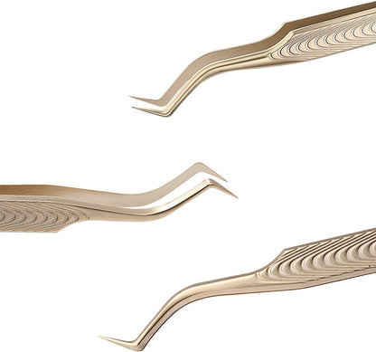 Ms.Queen Lash Tweezers for Eyelash Extension-Professional Lashing Tweezers for Mega Volume Mink Eyelashes Extensions Applying