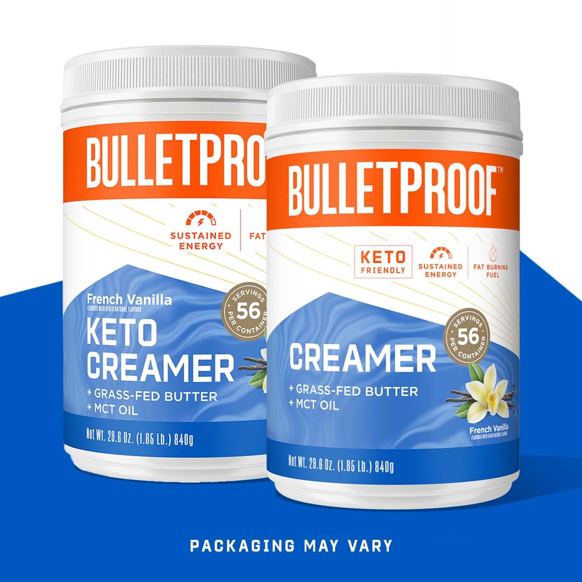 Bulletproof French Vanilla Creamer, 29.6 Ounces, Keto Coffee Creamer with MCT Oil and Grass-Fed Butter, Value Offering, Packaging May Vary…