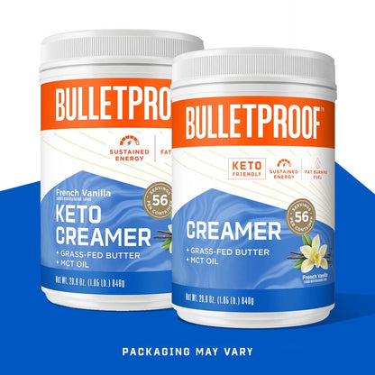 Bulletproof French Vanilla Creamer, 29.6 Ounces, Keto Coffee Creamer with MCT Oil and Grass-Fed Butter, Value Offering, Packaging May Vary…