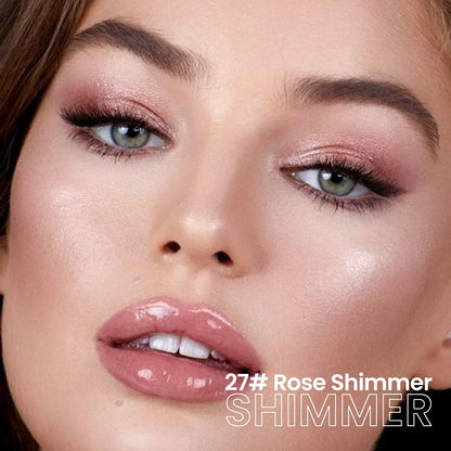 evpct Rose Shimmer Cream Eye Shadow Brightener Sticks Set for Eyes, Rose Shimmery Matte Pencil Eye shadow Applicator Stick Pen Palette Makeup Waterproof sombras en crema para ojos 27#