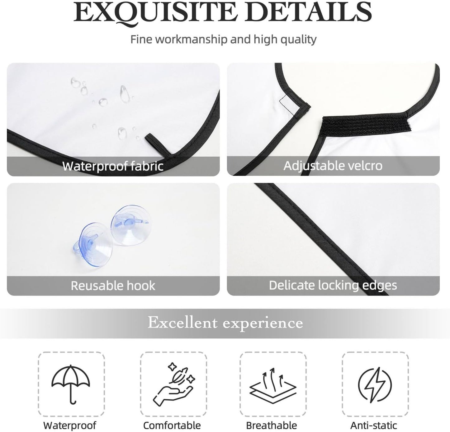 Non-Stick Beard Shaving Bib, Hair Catcher Apron with Suction Cups, Waterproof Grooming Tool for Men Husband, Modern Lady Girly Cosmetic Perfume Lipstick Pink Shave Bib