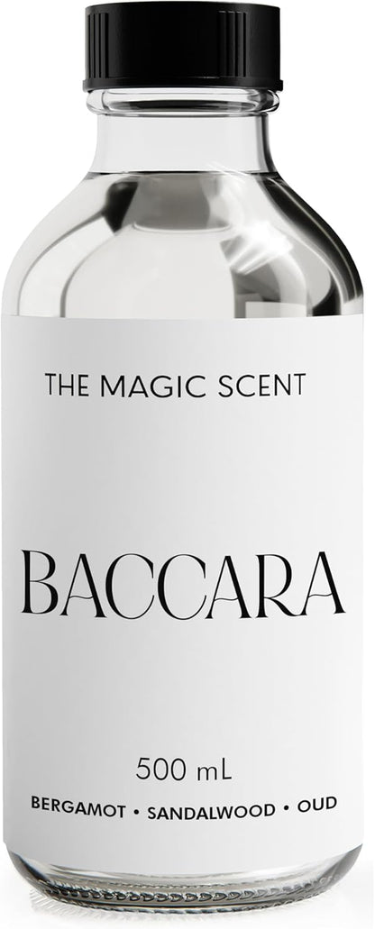 Baccara Diffuser Oil - Hotel & Home Luxury Scents Inspired by Baccarat Rouge - Diffuser Oil Scents for Home Designed for Use in All Diffusers - 16.9 fl oz, 500 mL