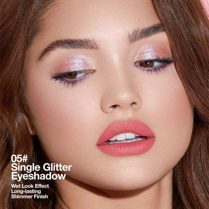 Pink Rose Gold Monochrome Shimmer Eyeshadow Palette Makeup,Long Lasting Naturing-Looking Lightweight Glitter Single Eyeshadow,Neutral Powde Eye Shadow for Older Women