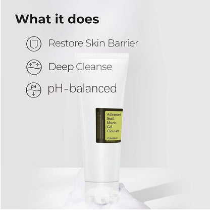 All About Snail Mucin Kit - Snail Korean Skincare 5-Pack, Snail Skin Care Products Set: Face Gel Cleanser, Essence, Cream, Toner & Eye-Cream, Facial Kit for Women and Men Hydrating & Anti-Aging