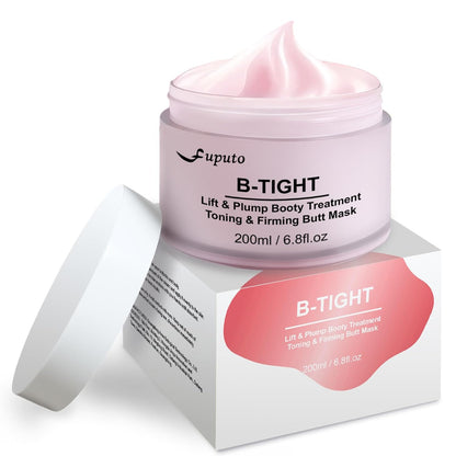 B-TIGHT Body Cream, 200ml Leave-On Booty Enhancing Mask, Firming & Moisturizing Cream, Leave-On Cellulite Mask - Improves Skin Tightness in Buttock Area, Lift sagging skin - 6.76 oz