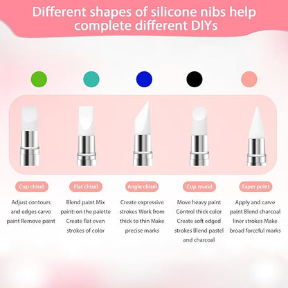 5PCS Nail Art Sculpture Pen,