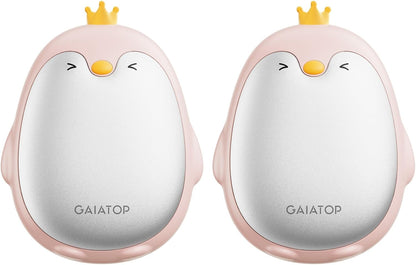 Gaiatop Magnetic Hand Warmers Rechargeable 2 Pack, 3 Settings Pocket-Sized Cute Penguin, Fast Hot Hands Reusable Portable Electric Heater for Camping Hunting Golf, Gifts for Women Men