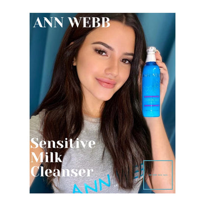 Sensitive Cleansing Milk Gentle Daily Face Cleanser for Sensitive Skin with Lactic Acid - Nourishes and Rejuvenates All Skin Types (16oz)