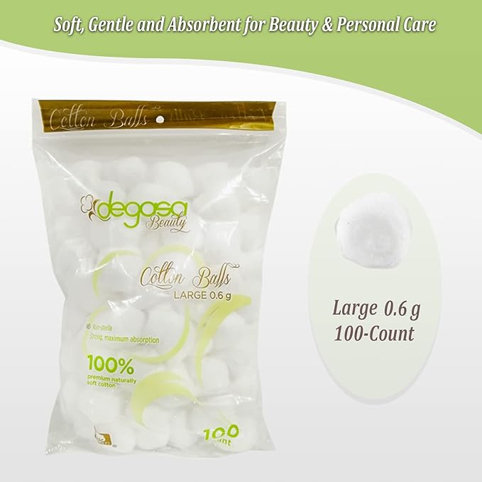 Cotton balls for facial treatments,