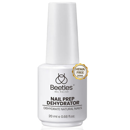 Beetles 20ml Nail Dehydrator : Professional Nail Prep Acid-Free & Hema-Free Dehydrate Bond Primer for Acrylic and Gel Polish