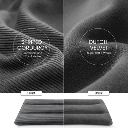 Microwave Heating Pad 6 x 12 Heating Pad Microwave, Microwave Bean Bag Heating Pad for Neck and Shoulders, Moist Heat Pack Pillow Warm Compress for Muscles, Joints, Abdomen (Dark Gray) - 2 Pack