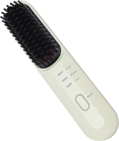 Cordless Hot Hair Brush Straightener Heat Pressing Combs Ceramic Electric Straightening Comb, Anti Burn for Natural Black Hair Beard Wigs Holiday Gifts - Purple （2600mA）