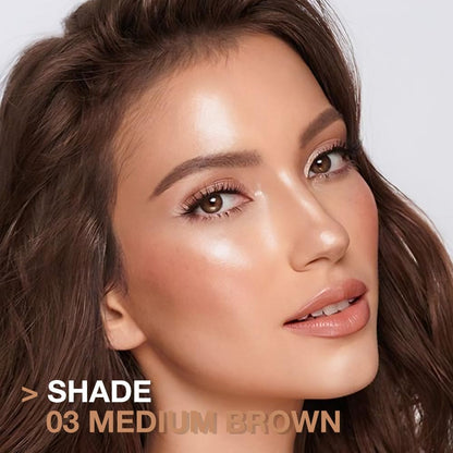 Eyebrow Pencils for Women, Medium Brown Brow Pen Brow Brush for Eye Makeup, Dual-Sided Soft Ultimate Retractable Definer Pencils, Fine Tip lapiz de cejas