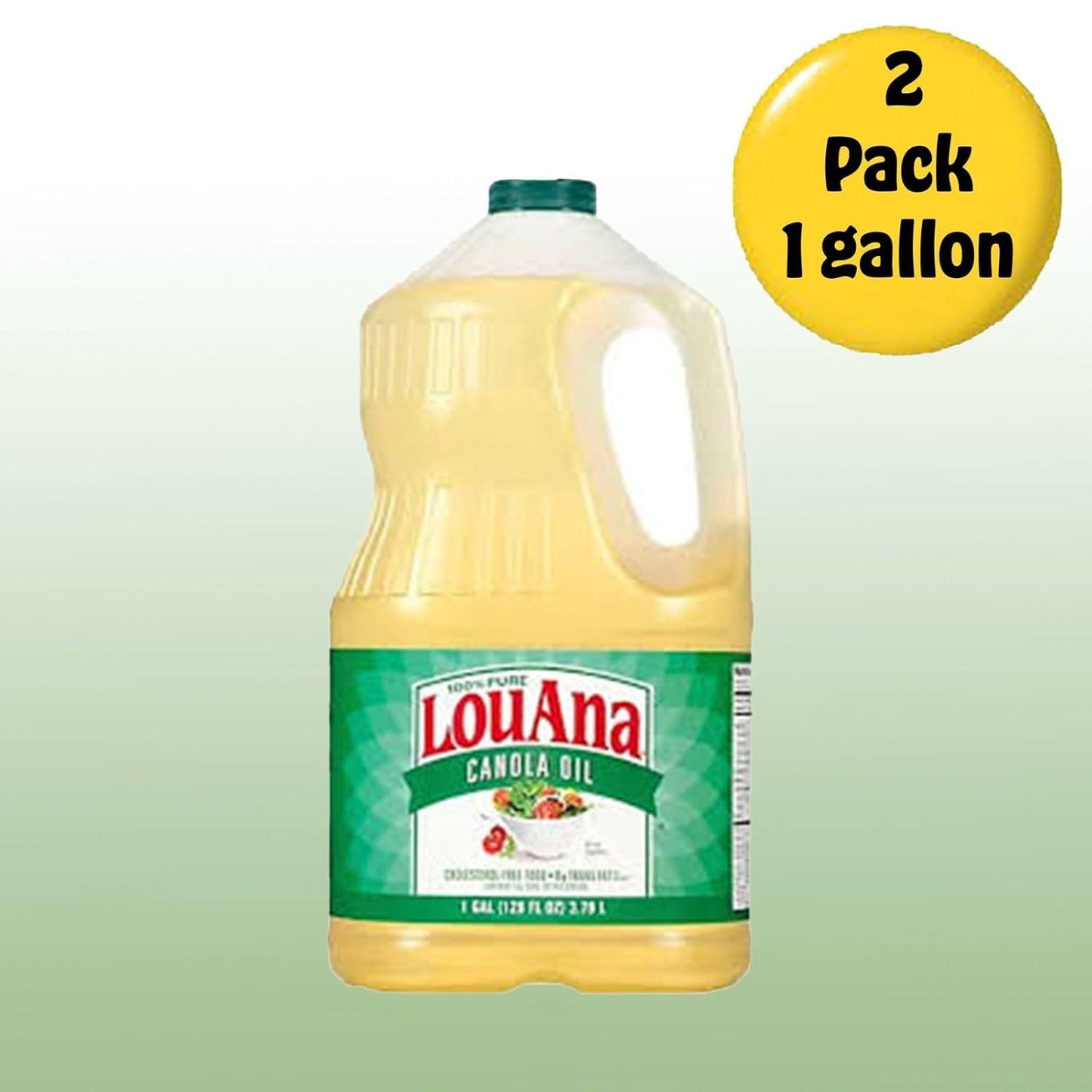 Canola Oil 1 Gallon (128 fl oz) Plastic Bottles 2 Pack