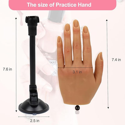 Nail practice hand for acrylic