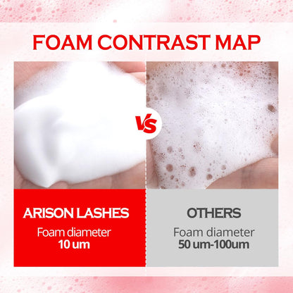 ARISON LASHES Lash Shampoo Concentrate for Lash Extensions 100ML Eyelash Cleanser Concentrate Oil-Free Eyelash Extension Shampoo with Salon Home Care(Strawberry)