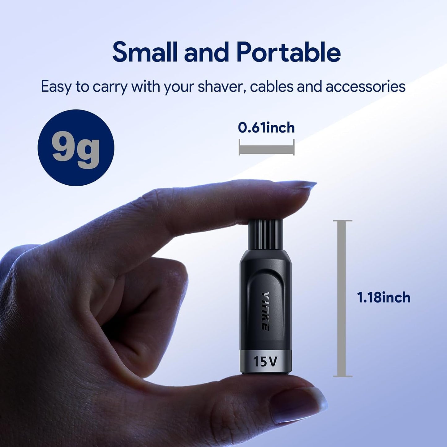 15V HQ8505 Type-C Shaver Adapter Charging Converter for Philips Norelco 7700/7500/7400 3500/5300 Series, OneBlade QP6520 QP6530 QP6510, USB-C Shaver Charger Converter without Charger Cord (1 PC)