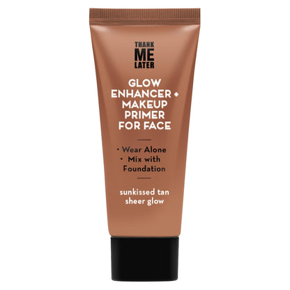 Elizabeth Mott Thank Me Later Glow Enhancer - Hydrating Face Primer & Highlighter for Radiant Skin, Vegan & Cruelty-Free, No Sulfates, Parabens, or Phthalates - Tan Sheer Glow Shade - 30g