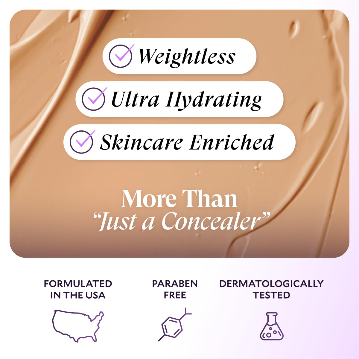 Fièra Luxury Concealer & Foundation with Anti-Aging Ingredients - Full Coverage for Dark Circles, Wrinkles, Fine Lines, and Spots, All-Day Wear For Mature Skin - Bisque, 0.5 FL. OZ. / 15 ML