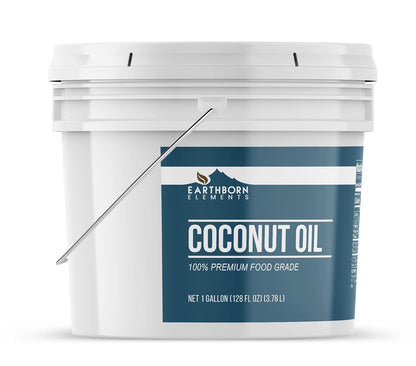 Earthborn Elements Coconut Oil (1 Gallon), Non-Hydrogenated, Food Grade, Always Pure