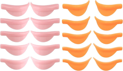 20PC Lash Lift Rods Set, Silicone Lash Lift Pads & Shields in Skin/Pink Tones, Reusable Lash Lift Tool with C & D Curls, Ideal for Eyelash Perm, Lash Lifting & Curling, Compatible with Lash Perm Kits