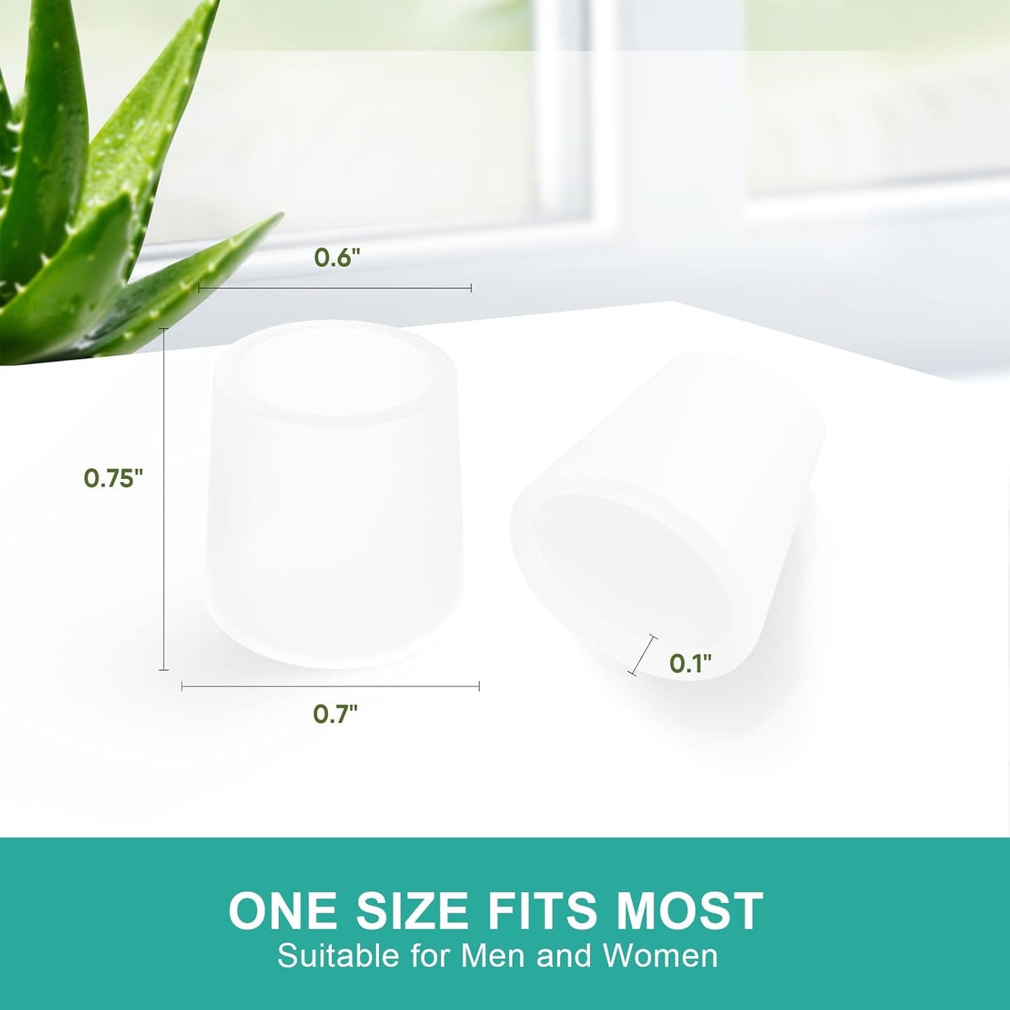 Welnove Pinky Toe Sleeves Protectors - 12-Pack Aloe Vera Extract Infused Silicone Toe Covers for Corns, Calluses, Blisters – Soft Gel Protector Toe Cushions for Pain Relief