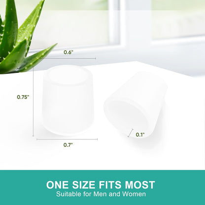 Welnove Pinky Toe Sleeves Protectors - 12-Pack Aloe Vera Extract Infused Silicone Toe Covers for Corns, Calluses, Blisters – Soft Gel Protector Toe Cushions for Pain Relief