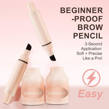 Eyebrow Pen with Hair-Like Strokes, Microblading Eyebrow Pen, Angled Brow Tint Brush for Eyebrows, Smudge Proof, Long Lasting, Easy to Color, Soft Black