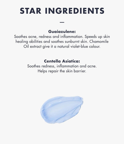 DearKlairs] 0.7 ounce Midnight Blue Calming Cream, Soothing, Redness Relief Moisturizer, Hydrating, Fast Absorbing, Light Texture for Easy Use, Sensitive Skin Friendly (0.7 Ounce (Pack of 1))