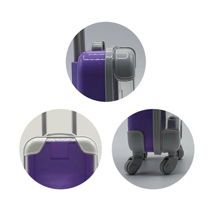 False Eyelash Storage Box, Portable Travel Organizer Mini Luggage False Eyelash Tray Makeup Tool (PURPLE)