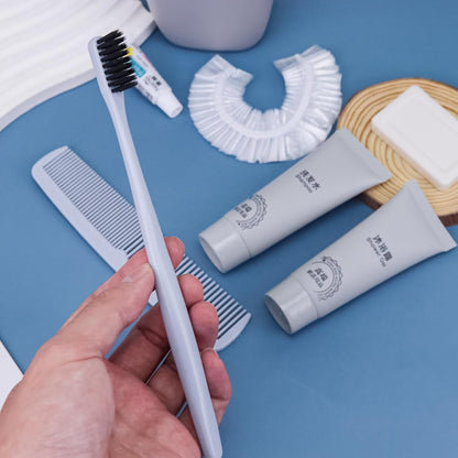 Hygiene Kit, Hygiene Kit Bulk, Travel Hygiene Kit With Toothbrush, Toothpaste, Comb, Shampoo, Shower Gel, Shower Cap And Soap, Individually Packed, Suitable For Hotel, Home, Travel (12 sets)