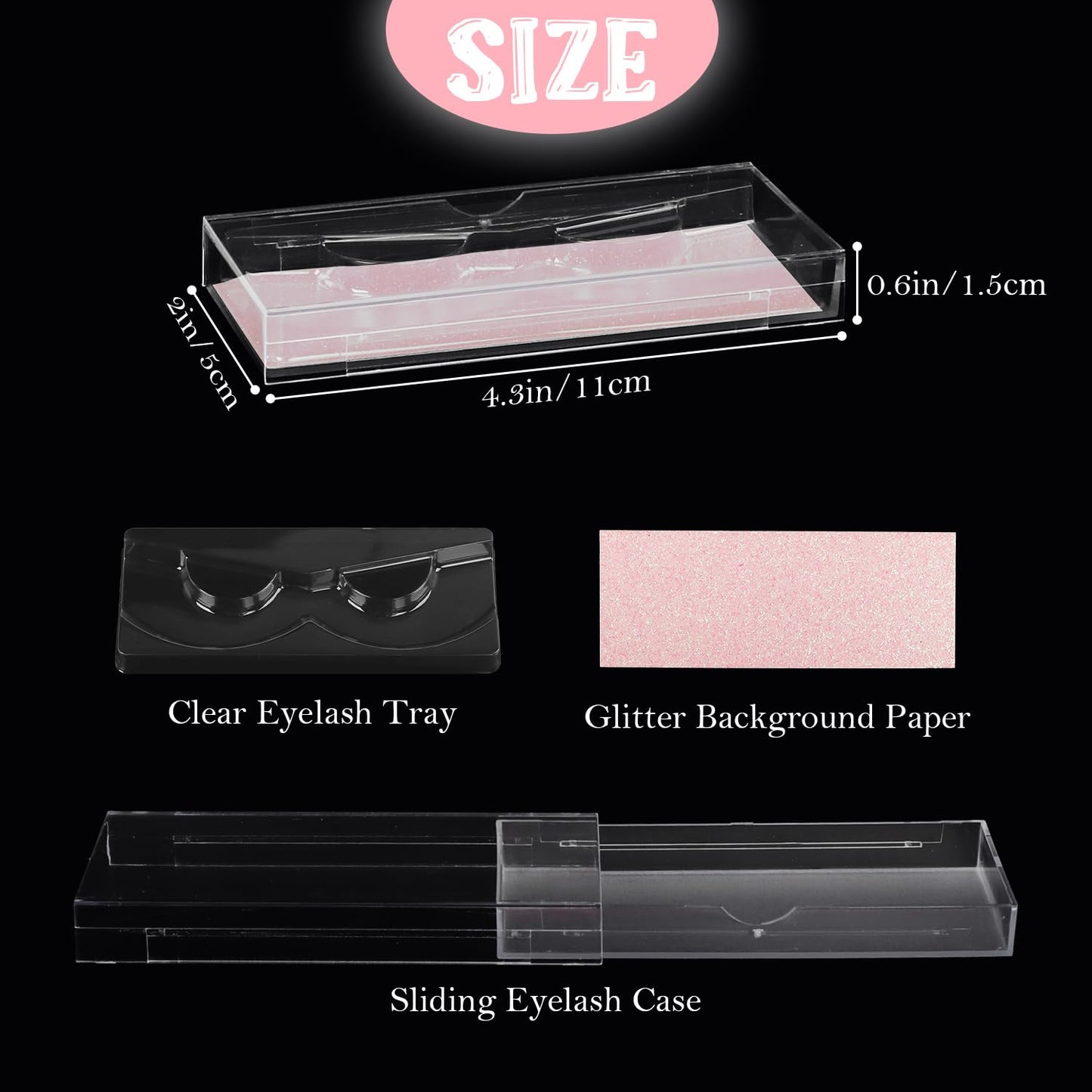 Empty Lash Boxes, 30 Pack Customizable False Eyelash Packaging Cases, Bulk Storage Containers, Premium Display and Protection (Pink)