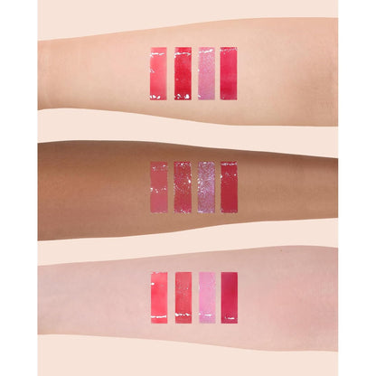 Flower Knows Violet Strawberry Rococo Glowy Lip Gloss,Moisturizing Shine Lip Oil,Hydrating Glitter Lip Plumper Makeup for Girls&Women,Vegan & Cruelty-Free,0.12 Fl Oz,1 Count(G02 Rasberry Booze)