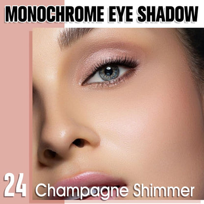 Champagne Shimmer Eyeshadow Palette for Women, Single Monochrome Eye Shadow Makeup, Shiny Pressed Powder, Blendable Natural sombras para ojos, Holographic,Vegan,Travel -24