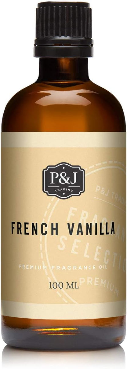 P&J Trading Fragrance Oil | French Vanilla Oil 100ml - Candle Scents for Candle Making, Freshie Scents, Soap Making Supplies, Diffuser Oil Scents