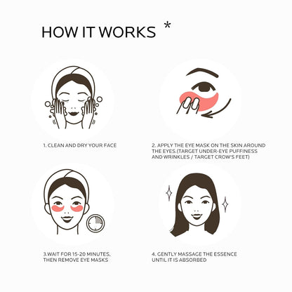 Dr. Pure Under Eye Patches for Puffiness: Caffeine Eye Mask Soothe Fine Lines Wrinkles with Niacinamide Hyaluronic Acid - Reduce Dark Circles Eye Gel Pad (30 Pairs)