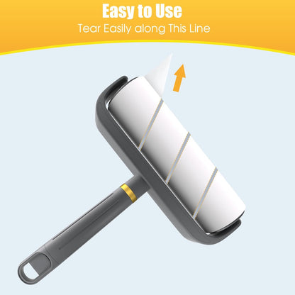 Large Surface Lint Roller, 6.3" Extra Sticky Rollers for Pet Hair, Ginat Dog Cat Hair Remover for Clothes Furniture Cleaning, 100 Sheet