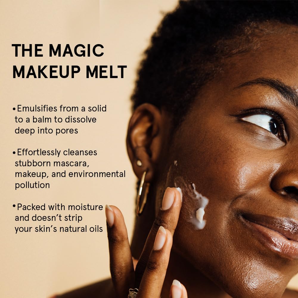 grace & stella Cleansing Balm - Oil-Based Makeup Remover - Gentle & Moisturizing Facial Cleanser, Non-Stripping Formula for Double Cleansing Heavy Makeup - Vegan Fragrance-Free Skincare (164g / 5.8oz)