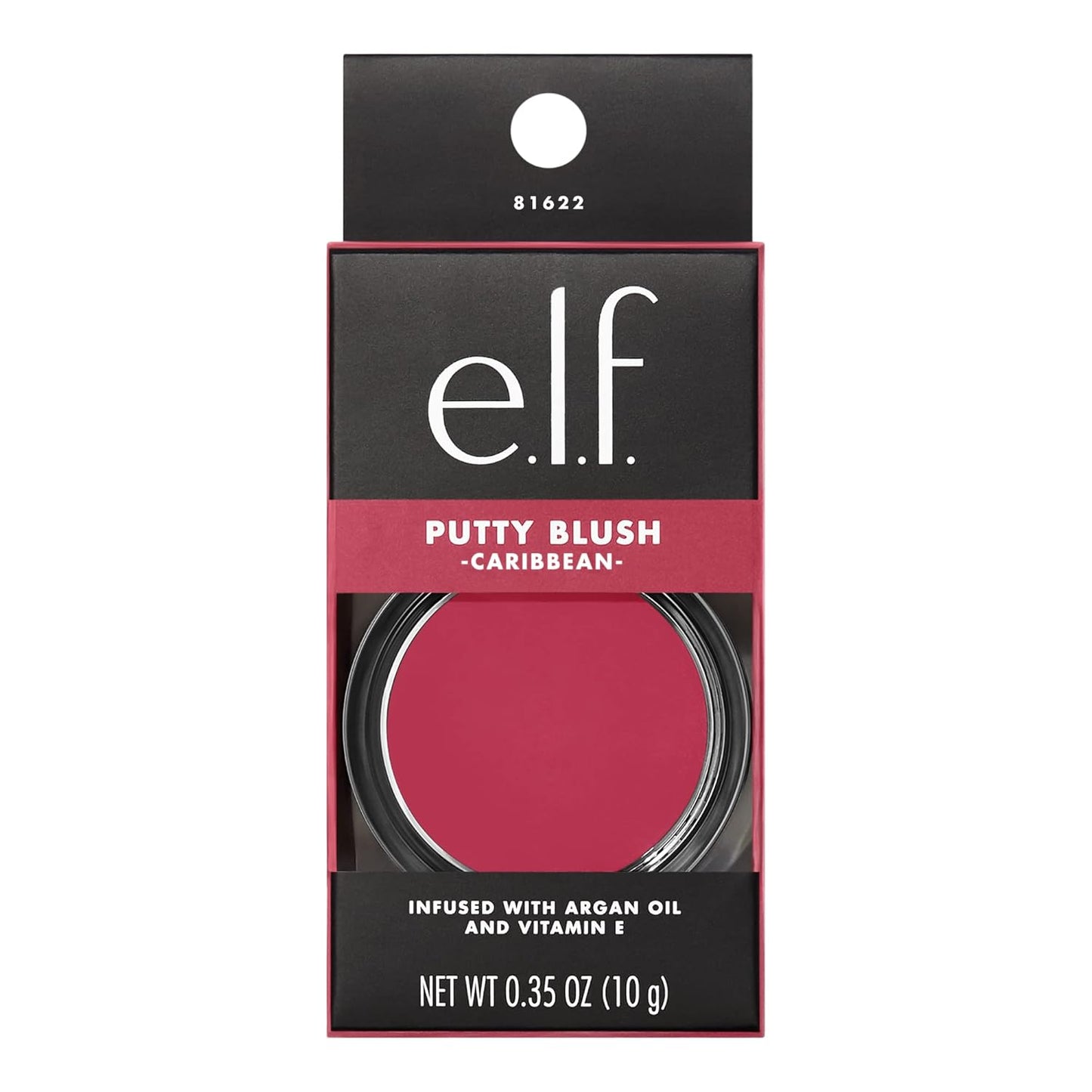e.l.f. Putty Blush, Creamy & High-Pigment Formula For A Natural Glow, Delivers A Semi-Matte & Powder Finish, Vegan & Cruelty-Free, Caribbean