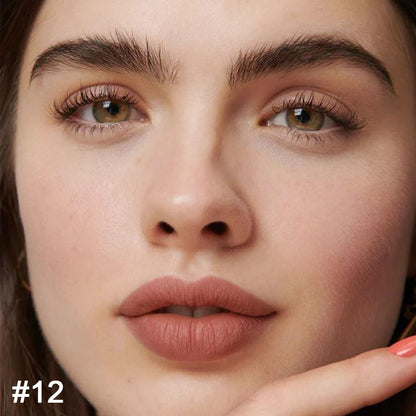 Kaely 2-in-1 Nude Brown Lip Liner & Lipstick Set Kit for Women, Matte Lips Kit with Lip Liner Lip Stains Long Lasting Waterproof 24 Hour Lipstick and Lip Liners Combo Lipliners Pencil Set 12