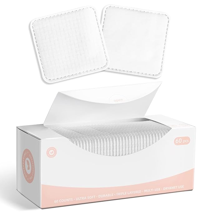 Square cotton pads, 100% cotton