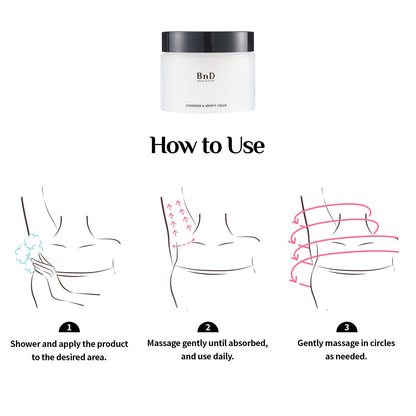 BnD Underarm Cream 3.4fl oz Moisturizing cream Body care Personal hygiene Korean beauty