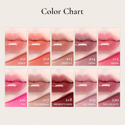 DINTO Blur-Glowy Lip Tint - Glossy Finish, Hydrating, Long Lasting, Lightweight Texture, Non-Sticky, Vegan & Cruelty-Free, K beauty (219 Ave Maria, 0.11 fl.oz)