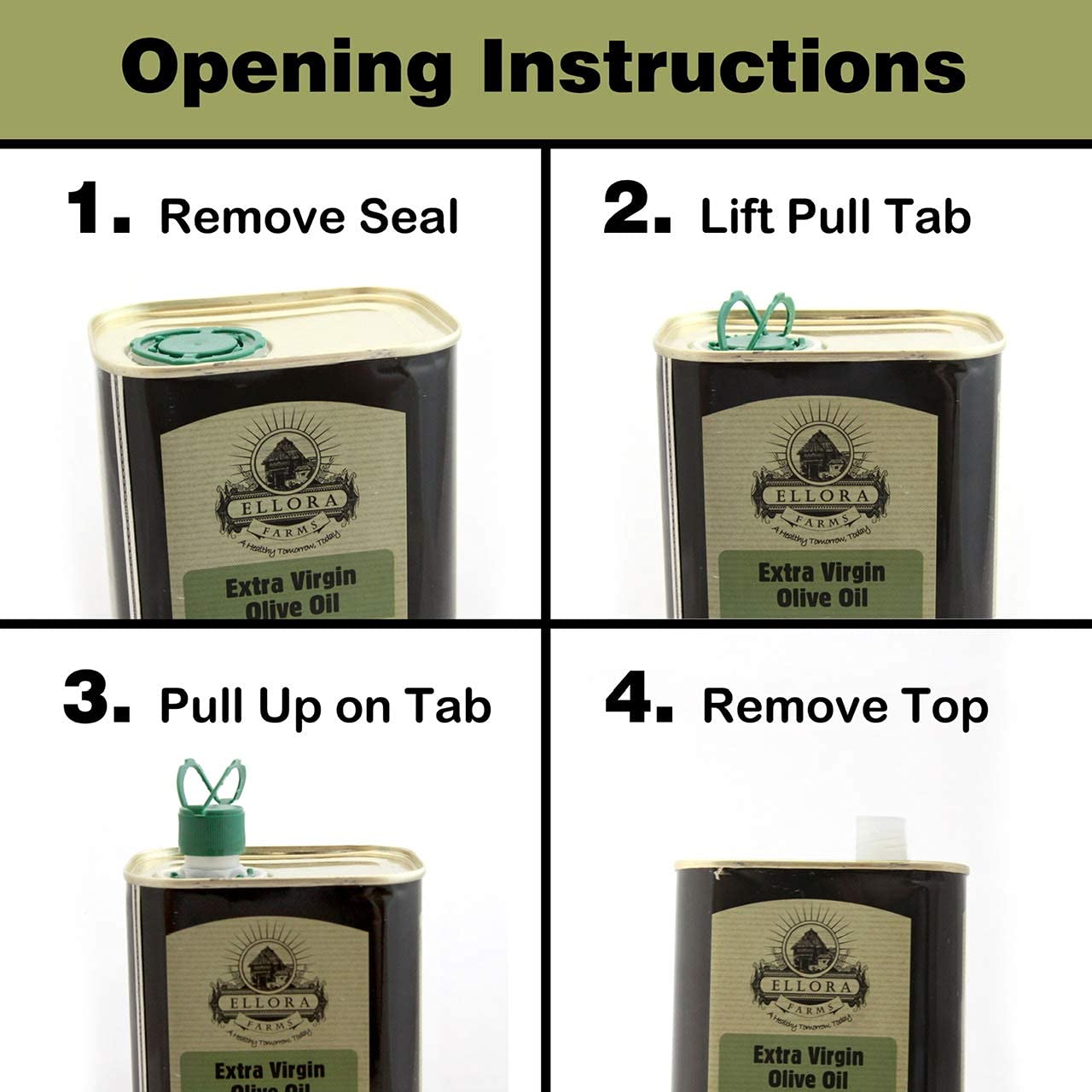 Ellora Farms Olive Oil Extra Virgin, Certified PDO Polyphenol Rich Extra Virgin Olive Oil Cold Pressed & Traceable, Global Gold Awards EVOO, Kosher, Single Origin, Crete, Greece 33.8 Fl oz (1 Ltr)