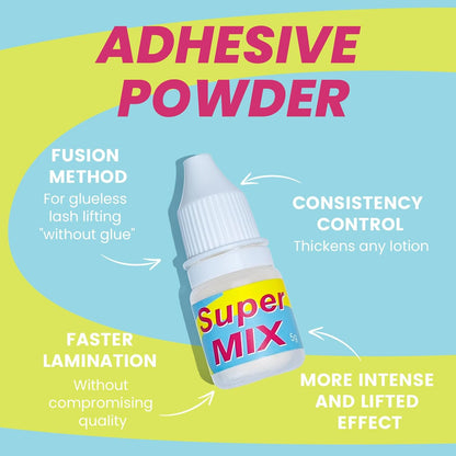 PERMANIA Lash Lift Powder, Super Mix Eyelash Perm Solution Achieve Glue-Free for Korean Lash Lift, Salon Use (Nourishing)