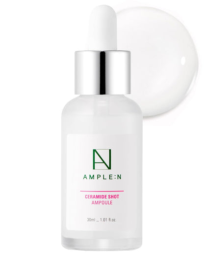AMPLE:N Ceramide Shot Ampoule – Anti Aging and Hydrating Serum with Ceramide for Deep Moisturization – For Dry & Rough Skin to Reduces Wrinkles & Repairs Skin, 1.01 fl.oz.