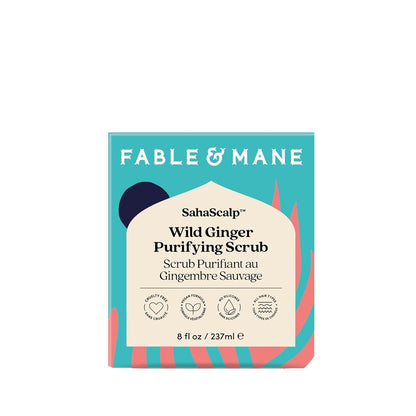 Fable & Mane Wild Ginger Purifying Scrub, For a Flaky, Itchy or Dry Scalp. Gentle Exfoliating Cleansing Detox Treatment
