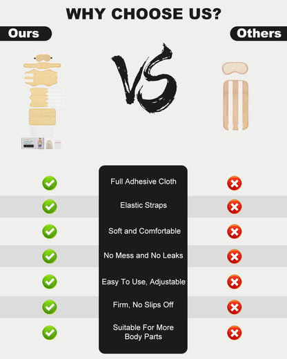 10 Pcs Castor Oil Pack Wrap, Plus Size Castor Oil Pack for Men Women, XL Reusable Castor Oil Wrap Kit for Eyes Neck Stomach Waist Knees Legs Feet, Flannel Cotton, Anti Oil Leak, Machine Washable