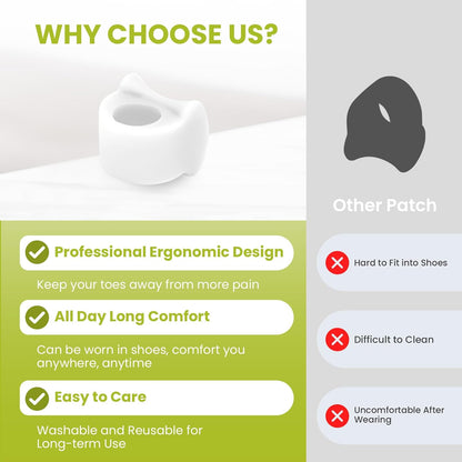 Bukihome Gel Pinky Toe Separators for Women -10 Pack Toe Spacers for Overlapping Toes, Bunions, Toe Alignment, Bunion Relief - Soft Silicone Toe Corrector for Men (Pinky Size)