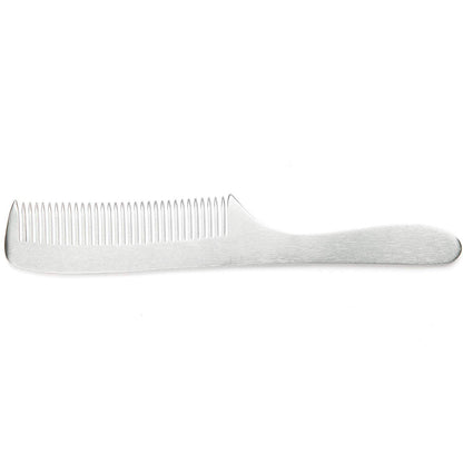 Fendrihan Sturdy Metal Fine Tooth Barber Grooming Comb with Handle (6.8 Inches)